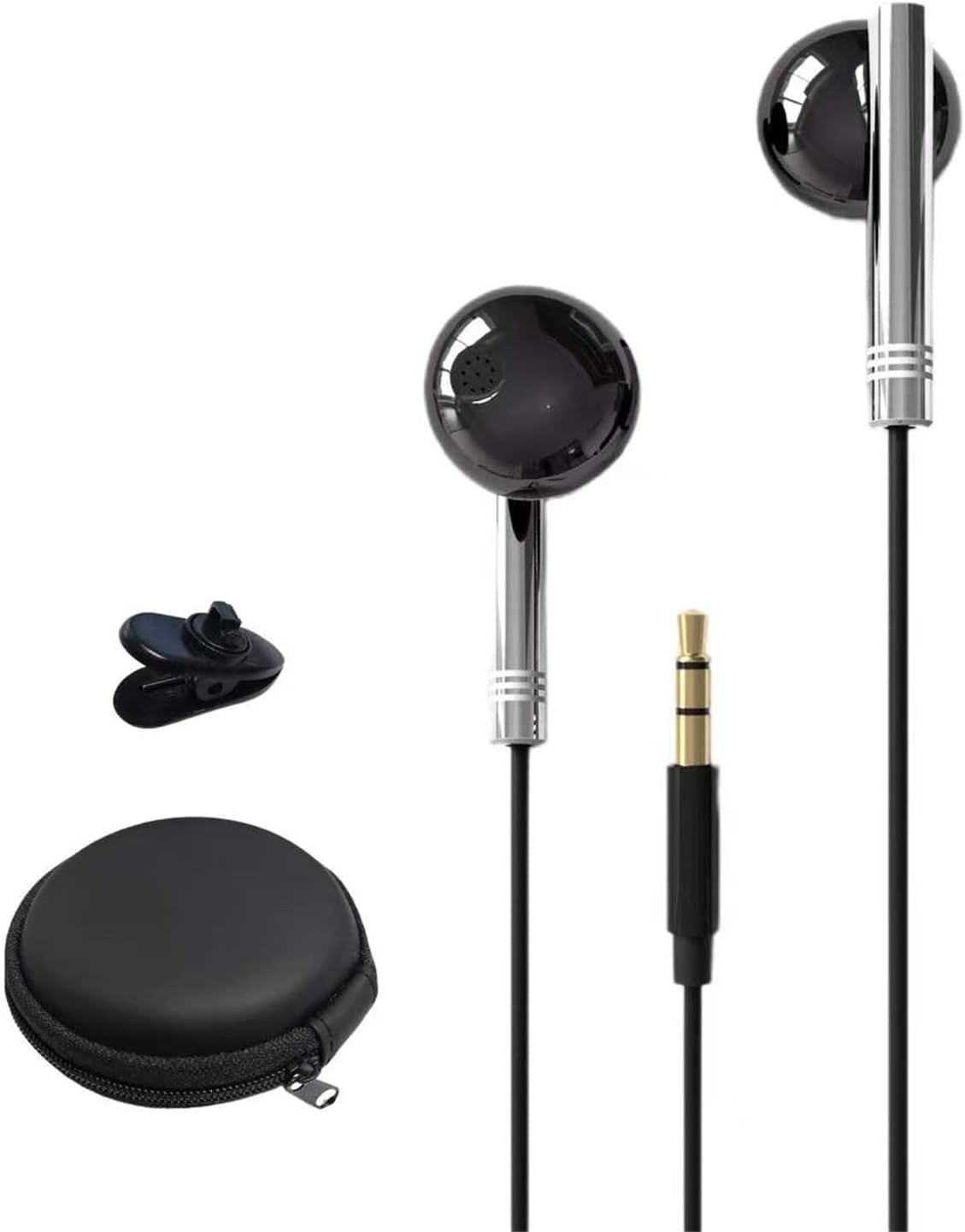 Auriculares con cable, sin micrófono, con cable largo, cancelación de ruido, auriculares con cable de 0.138 in, auriculares de graves para