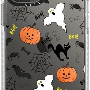 CASETiFY Funda Impact para iPhone 1212 Pro – Boo! its Halloween – Clear Frost CASETiFY Funda Impact para iPhone 1212 Pro – Boo! its Halloween – Clear Frost
