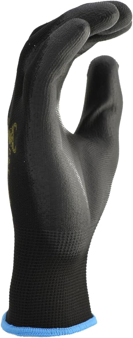 12 pares de guantes de trabajo para hombre, guantes de agarre ligeros para el trabajo, disponibles en 4 tamaños, guantes recubiertos de goma de