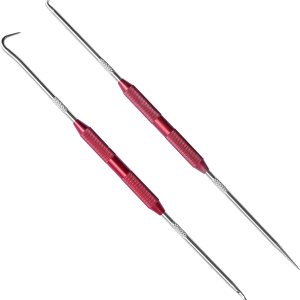 Juego de 2 ganchos y púas de precisión para sello de aceite automotrizjunta tórica, selección, mini ganchos extractores Juego de 2 ganchos y púas de precisión para sello de aceite automotrizjunta tórica, selección, mini ganchos extractores