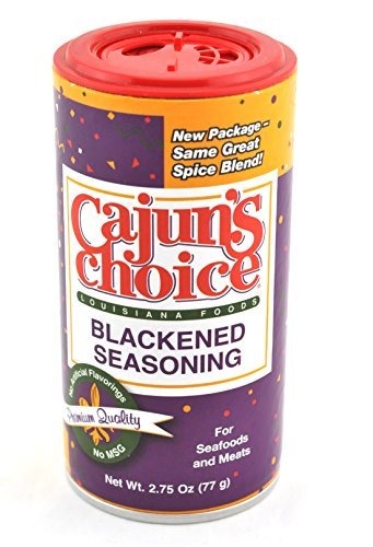 Cajuns Choice – Condimento ennegrecido (1) 2.75 onzas con nueva tapa ajustable de Cajuns Choice