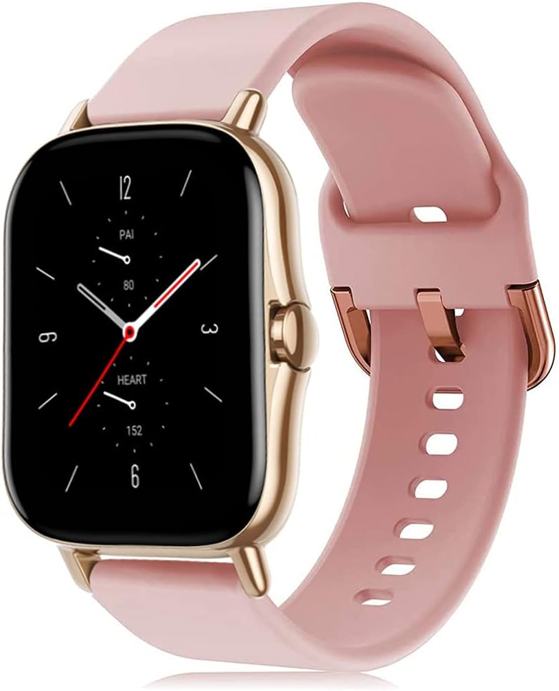 LeisureBands Correa de reloj de silicona de 0.787 in0.866 in compatible con Amazfit GTR 1.654 in1.850 inGTR22eGTSGTS 2, pulsera deportiva de