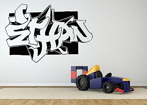 pared habitación decoración arte vinilo mural calcomanía Ethan Graffiti bebé nombre Kids Nursery recámara Sala de juegos as2768