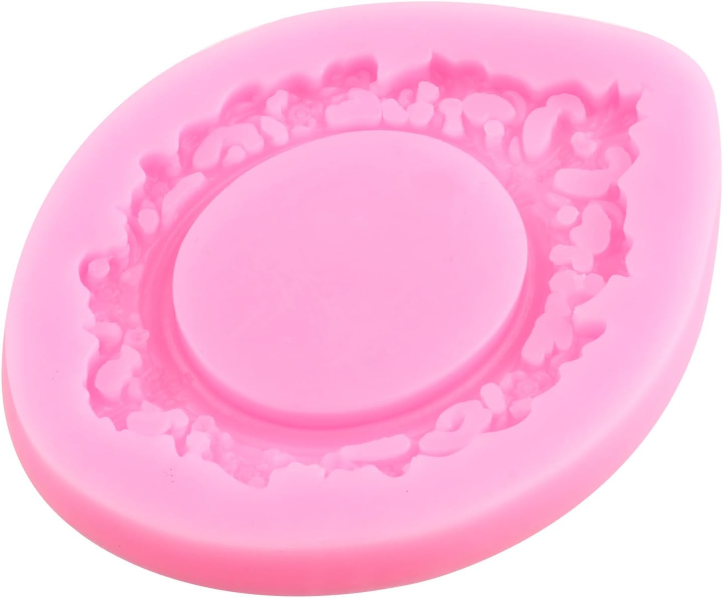 ZiXiang Camafeo con marco de fotos, molde de silicona para marcos de fotos, moldes de fondant, molde de marco de espejo vintage para decoración de