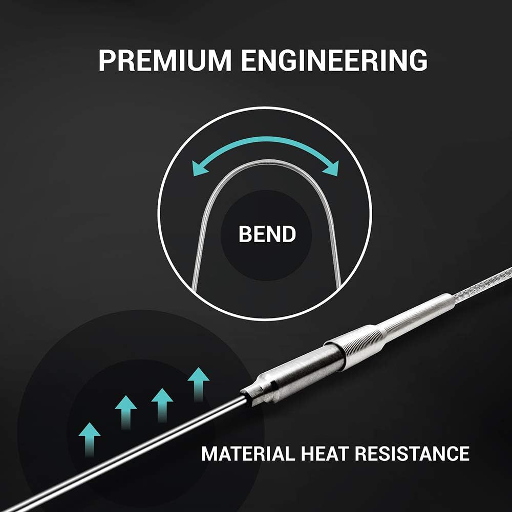 TL1914SL K-Type Inconel 600 Sondas flexibles de sensor de temperatura de termopar -40  2012F, 0.039 in11.811 in