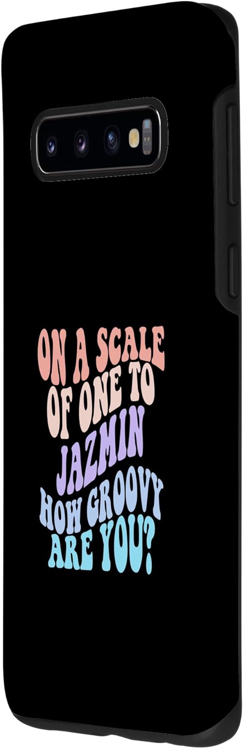 Galaxy S10 JAZMIN Personalized Name Cute Retro Girls Groovy Birthday Case