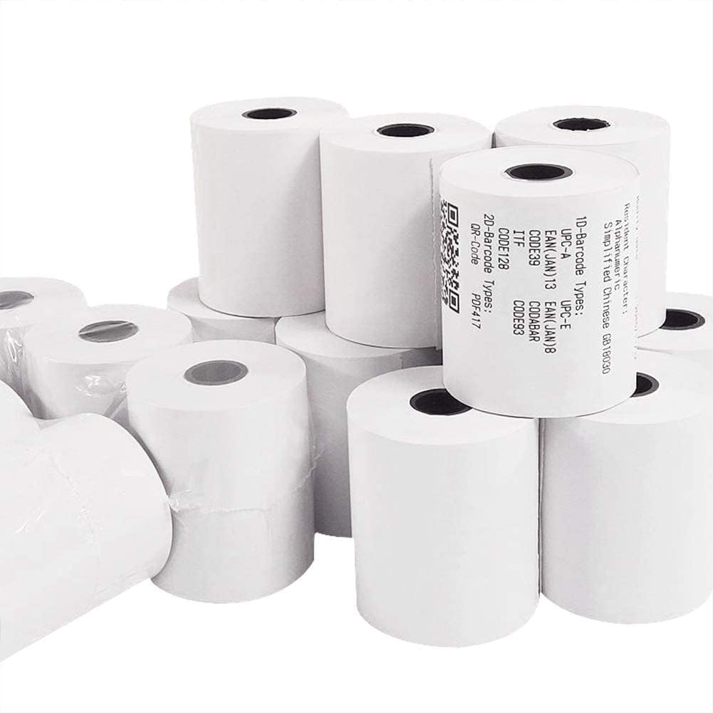 (200 rollos) Rollos de recibos de papel térmico de 2 14 pulgadas x 85 pies, POScaja registradora, se adapta a todos los terminales de tarjetas de