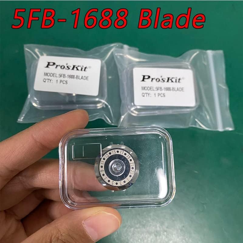 1 cuchilla original Pros’kit FB-1688 de fibra óptica Proskit 5FB-1688 hoja de fibra fría prensado en frío 23 caras