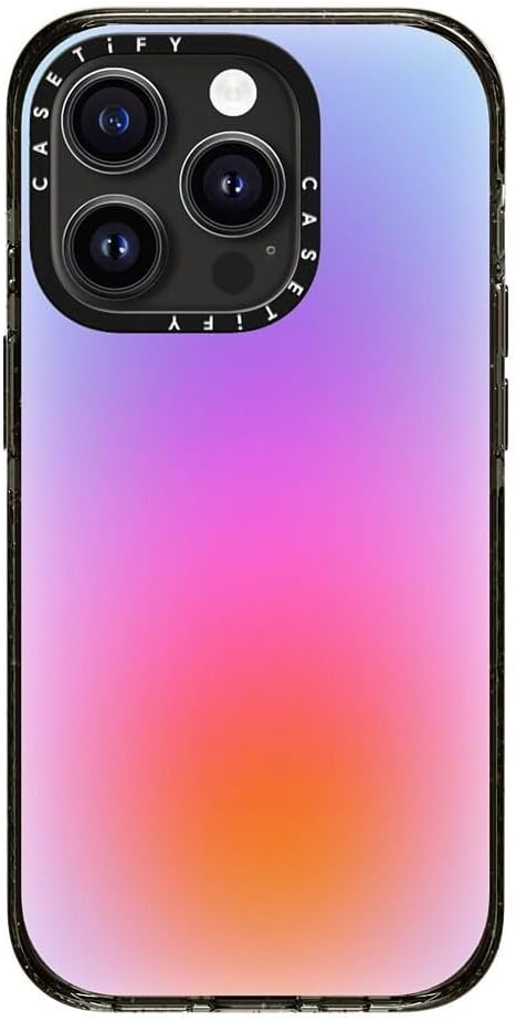 CASETiFY Funda Impact para iPhone 15 Pro 4 veces probada contra caídas de grado militar, protección contra caídas de 8.2 pies  Nube de color – Negro