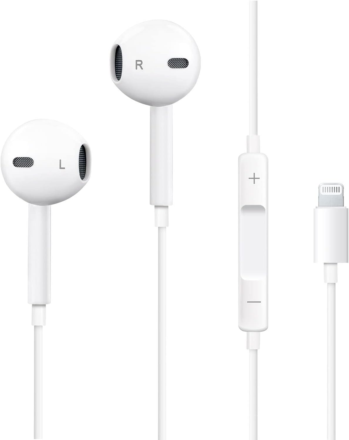 Auriculares con cable, auriculares con micrófono integrado y control de volumen, control remoto de música, llamadas telefónicas, auriculares con