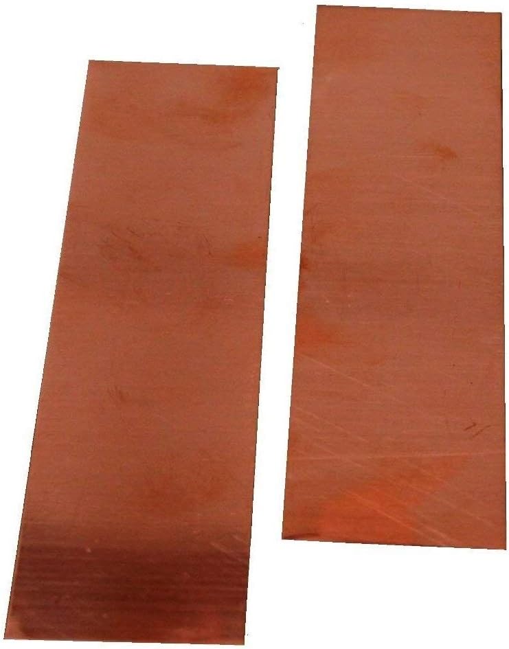 Chapa de cobre de 24 Ga 2″ x 8″ (paquete de 2)