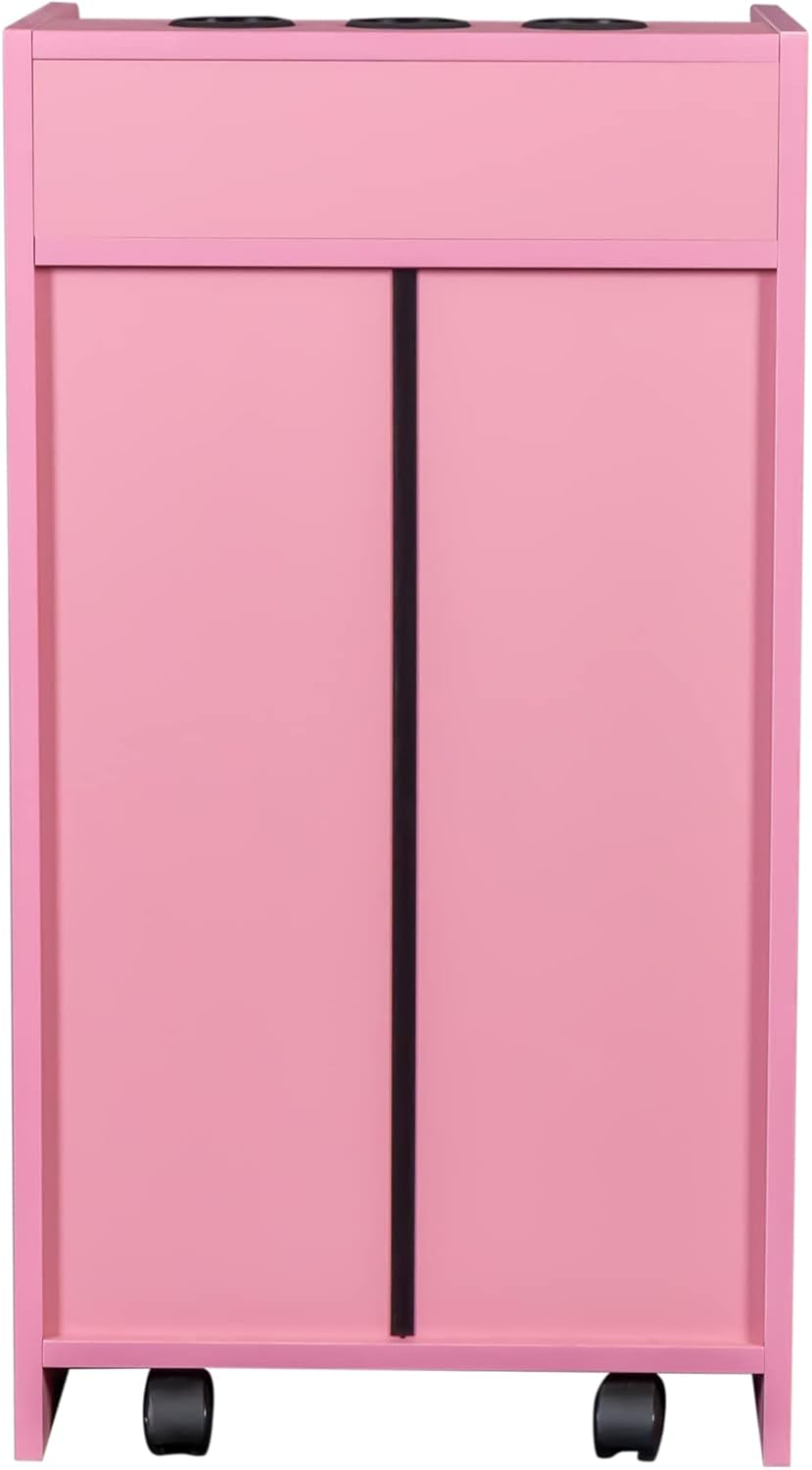 Armario de almacenamiento de metal con cerradura con ruedas, gabinete de almacenamiento extraíble, cajón cerrado, adecuado para peluquería, hogar