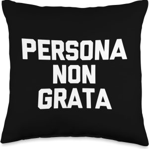 Funny Gifts & Funny Designs Persona Non Grata-Funny Saying Sarcastic Cute Cool Novelty Throw Pillow, 16×16, Multicolor Funny Gifts & Funny Designs Persona Non Grata-Funny Saying Sarcastic Cute Cool Novelty Throw Pillow, 16×16, Multicolor
