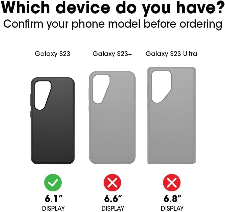 OtterBox Funda para Galaxy S23 (solamente) – Serie Defender – Velas y sol, resistente y duradera – con protección de puerto – Incluye soporte de