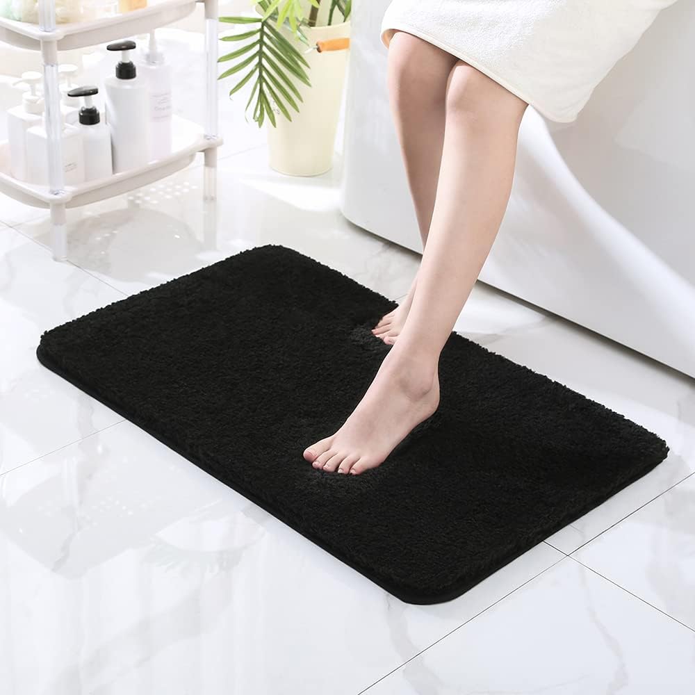 MRL Alfombra de baño súper suave, absorbente de agua, antideslizante, lavable a máquina, de secado rápido, para baño, alfombra de ducha de