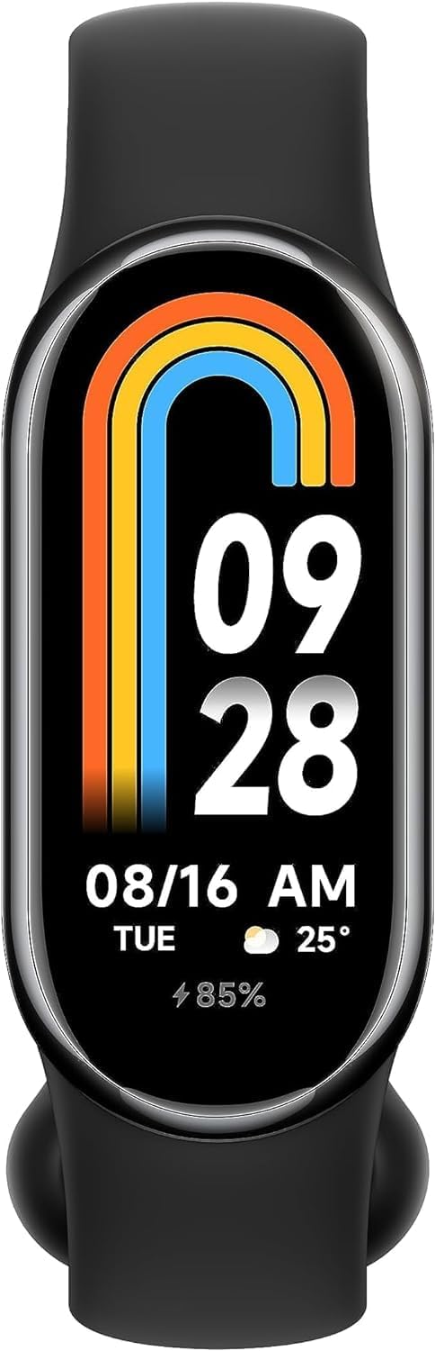 Xiaomi Mi Smart Band 8 (versión global) Rastreador de salud y fitness con frecuencia de actualización de 60 Hz, pantalla AMOLED de 1.62 pulgadas,