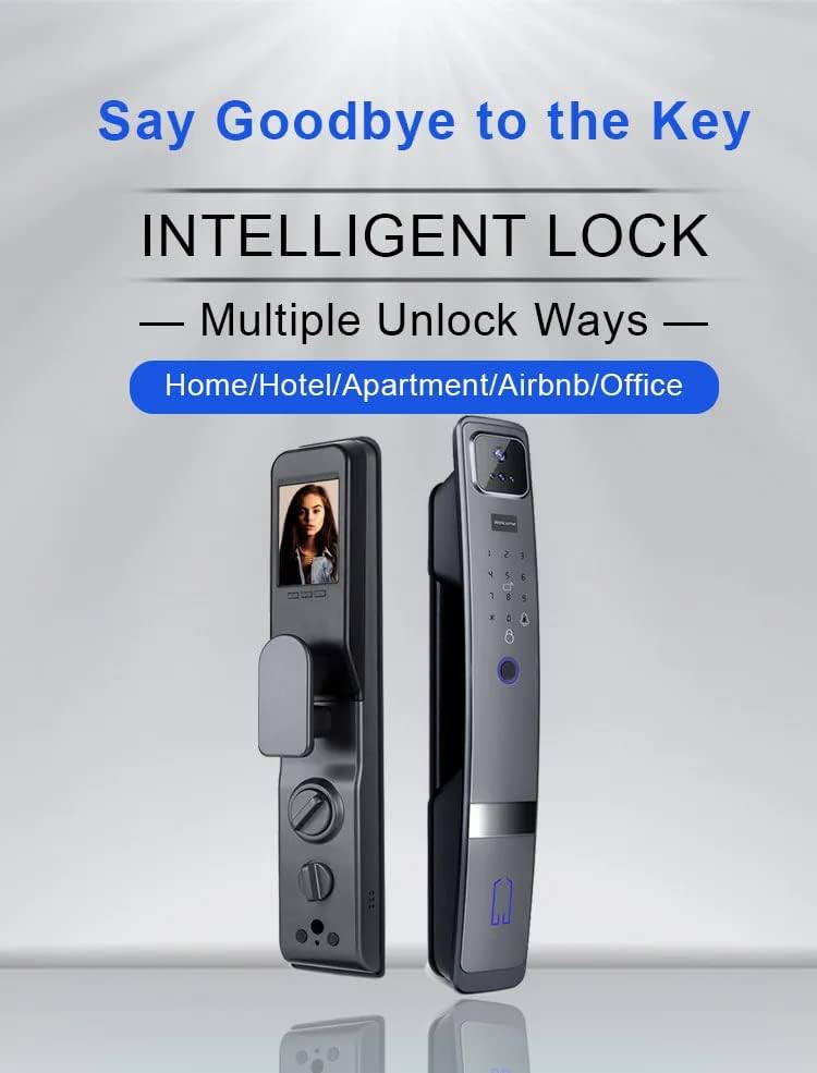 Cerradura de puerta inteligente del reconocimiento facial 3D con la cerradura inteligente completamente automática de la seguridad biométrica de la
