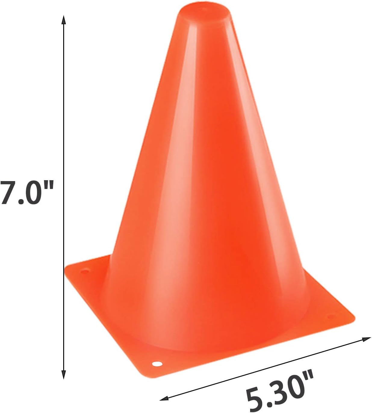 Conos naranjas de 7 pulgadas, conos de fútbol de agilidad para entrenamiento deportivo, ejercicios, actividades al aire libre, decoraciones de