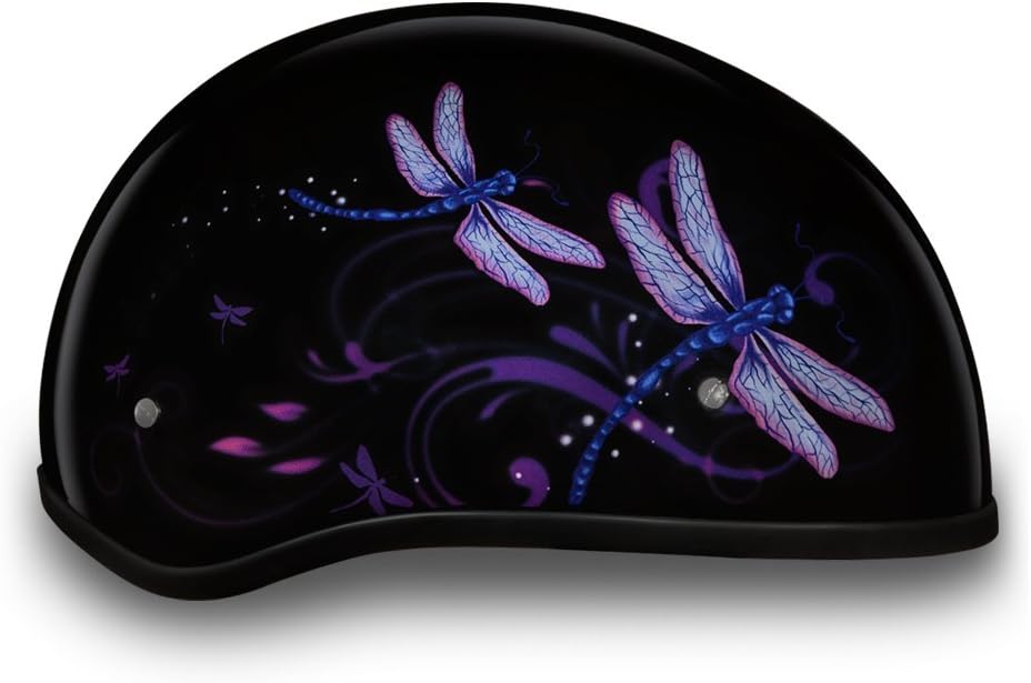 Daytona Helmets – Medio casco de calavera con huesos cruzados, Graphics 100% APROBADO DOT, Negro, S
