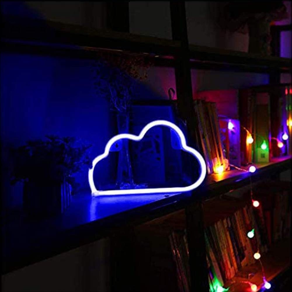 YouOKLight Letrero de nube de neón, luz LED de nube, luces de noche, luces de neón alimentadas por batería o USB, para decoración de pared,