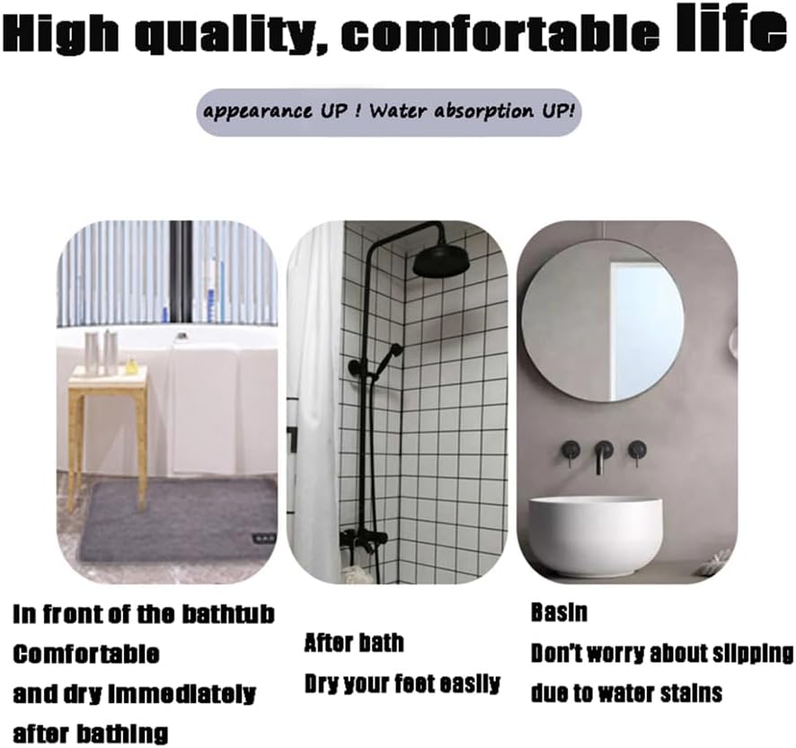 Alfombras de baño Fluzzy con diseño de mármol, antideslizantes, de lujo, fuertes, absorbentes de agua, lavables a máquina, ultra suaves, alfombra