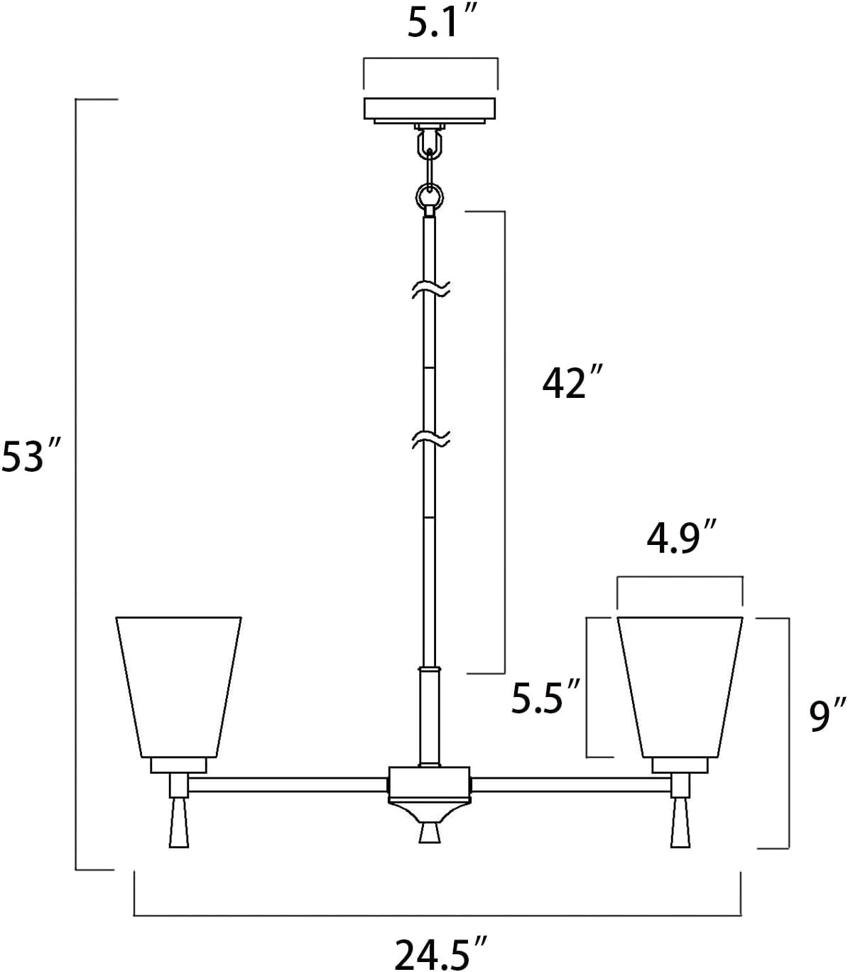 Edvivi Briarwood – Candelabro de níquel cepillado con pantallas de cristal de cono transparente, 6 luces modernas colgantes industriales para isla