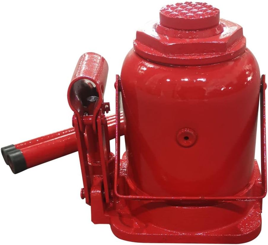 Zeluga 11-246 20 toneladas 40,000 libras de capacidad hidráulica de bajo perfil soldado con autógena Jack de botella, rojo