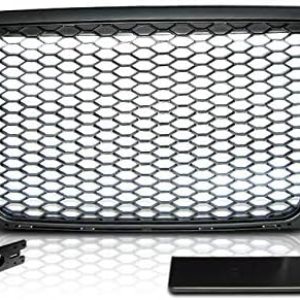 Parrilla delantera central Sport VR-6 Honeycomb Mesh Grille Sport Negro compatible con Audi A4 B8 2008 2009 2010 2011 Sedan Avant Parrilla delantera central Sport VR-6 Honeycomb Mesh Grille Sport Negro compatible con Audi A4 B8 2008 2009 2010 2011 Sedan Avant