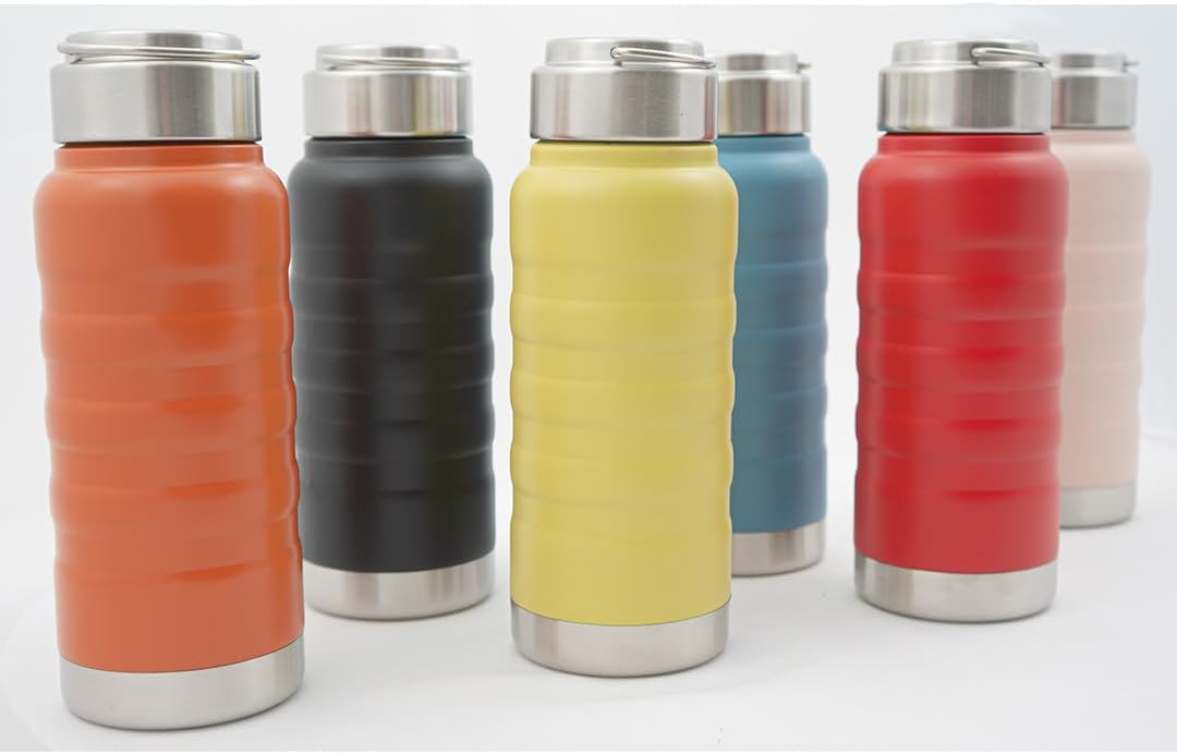 Termo de cocina frío caliente, botella de 14 onzas, cuerpo de acero pintado de doble capa inoxidable e irrompible, café, bebidas frescas, sin BPA,