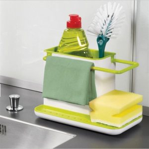 Soporte de esponja para fregadero de cocina, organizador desmontable para fregadero de cocina, organizador de platos, dispensador de jabón, bandeja Soporte de esponja para fregadero de cocina, organizador desmontable para fregadero de cocina, organizador de platos, dispensador de jabón, bandeja