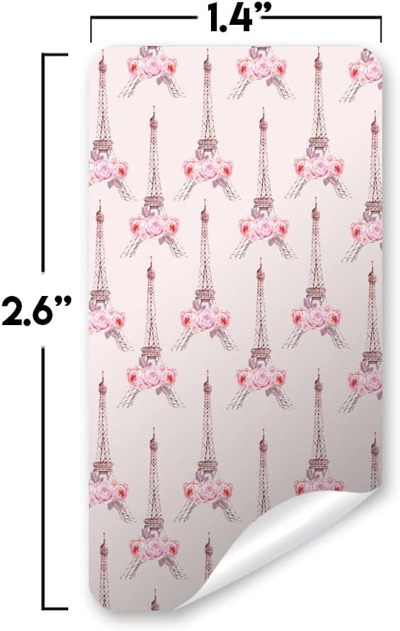 Ooh La La Acuarela Floral París Cumpleaños Mini Chocolate Candy Bar Envolturas para Niños, 45 etiquetas envolventes de 1.4 x 2.6 pulgadas por