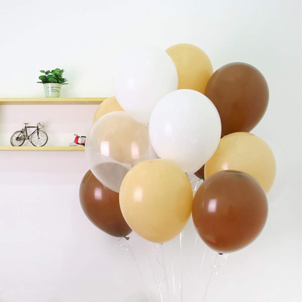 KALOR Globos de látex marrón, paquete de 100 globos de helio de 10 pulgadas a granel para fiestas de cumpleaños, bodas, despedidas de soltera,