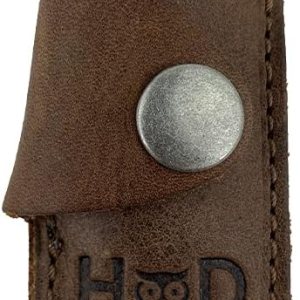 Hide & Drink, Funda protectora para encendedor de cuero rústico hecha a mano (marrón borbon) Hide & Drink, Funda protectora para encendedor de cuero rústico hecha a mano (marrón borbon)