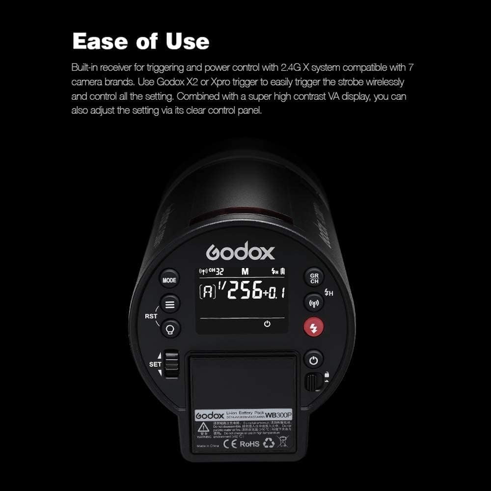 Godox Flash Strobe AD300 Pro AD300Pro Estudio al aire libre Monolight 300w Iluminación fotográfica para Canon Sony Nikon Fuji Olympus Panasonic