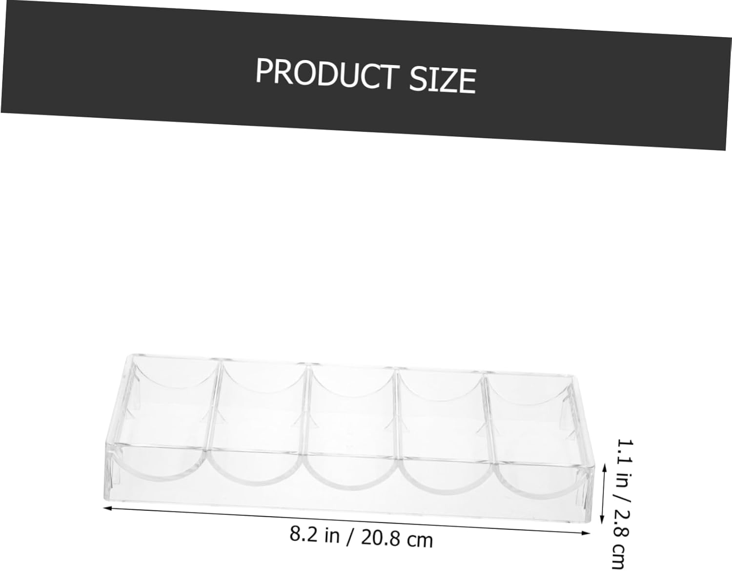 SAFIGLE Chips Portátiles Poker Chip Holder Hogar Poker Chip Bandeja Poker Caja de chip Transparente Caja de chip Diario Chip Caja de chip Rack Caja