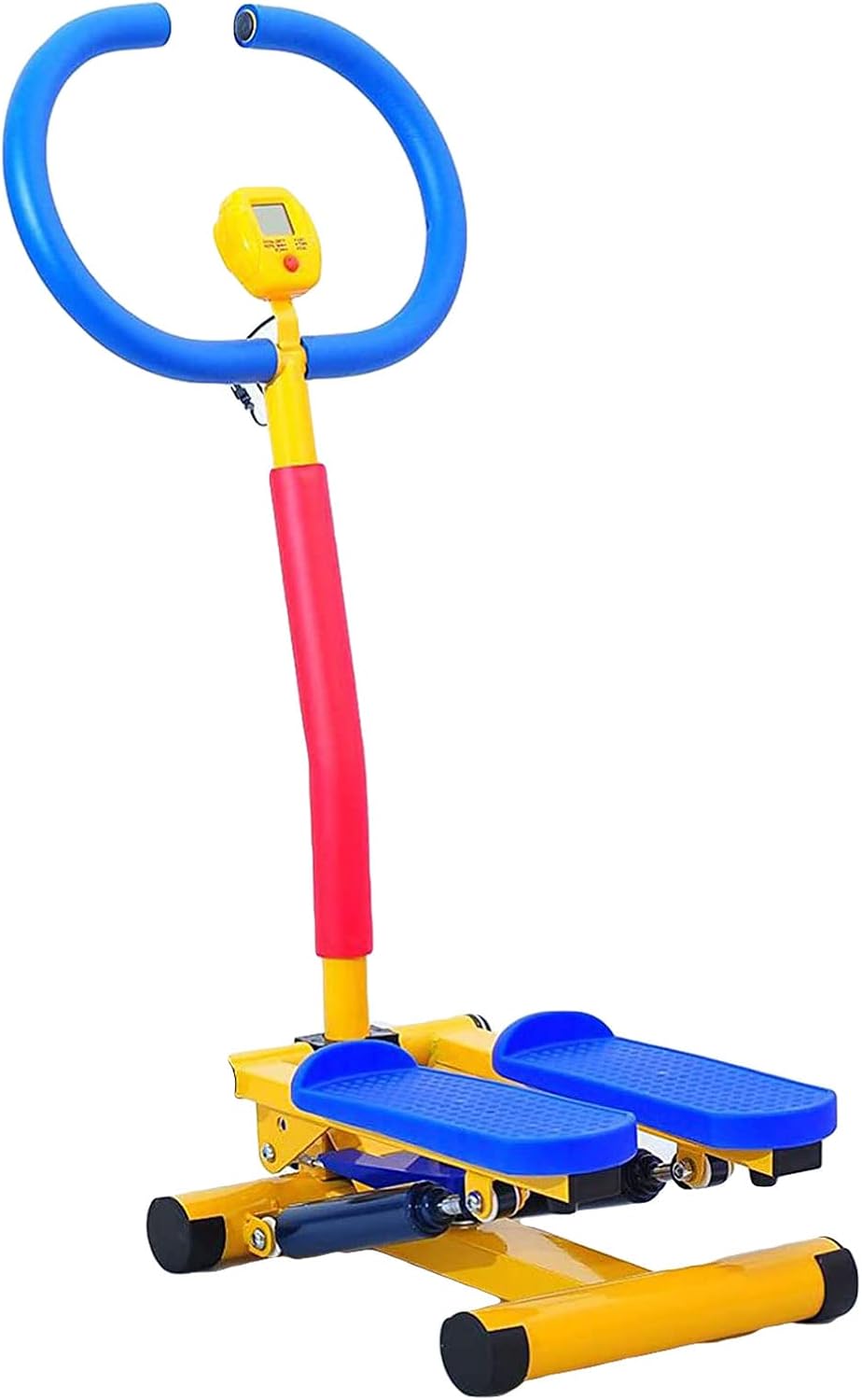 Mini máquina de ejercicio paso a paso para niños, escalador de aire, máquina de pasos cardio fitness con monitor LCD, pedales antideslizantes,