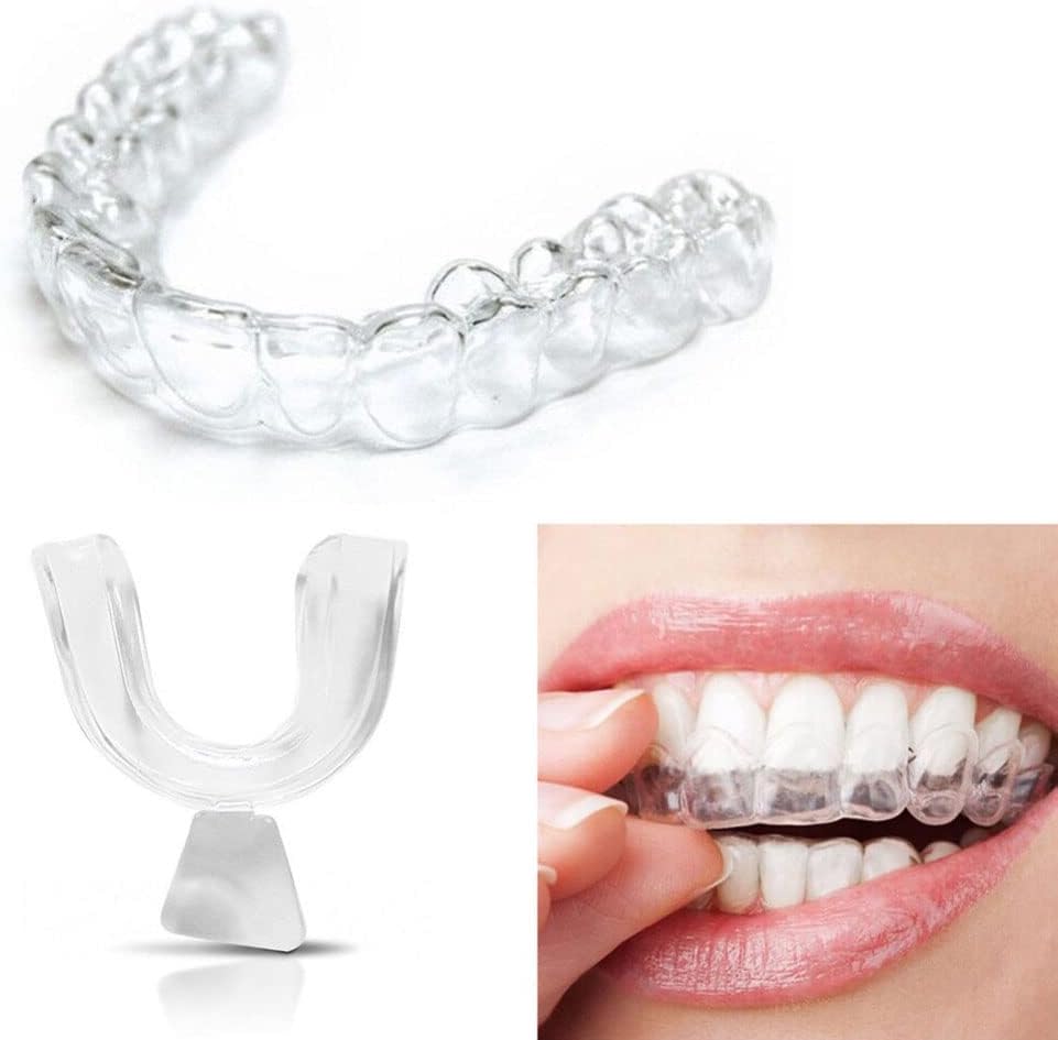 Magik Paquete de 8-16 protectores bucales de silicona para apretar los dientes, molienda dental moldeable (16 unidades, blanco+verde+rosa)