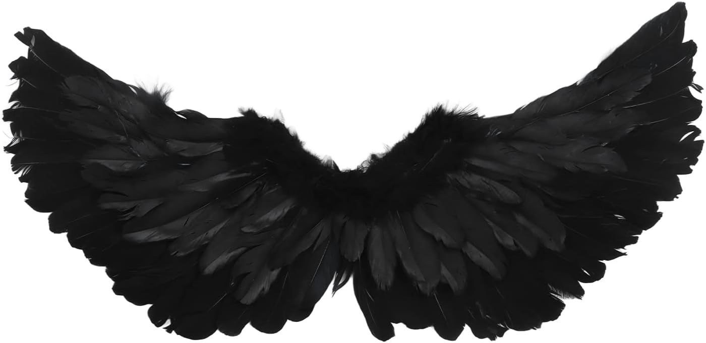 Alas de plumas de ángel, juego de diadema con aureola, decoración de Halloween, decoración de Halloween, diseño de escena, fiesta de baile,