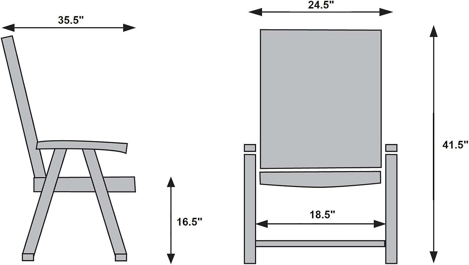 KETTLER Sieger Silla Plegable Resina Blanco