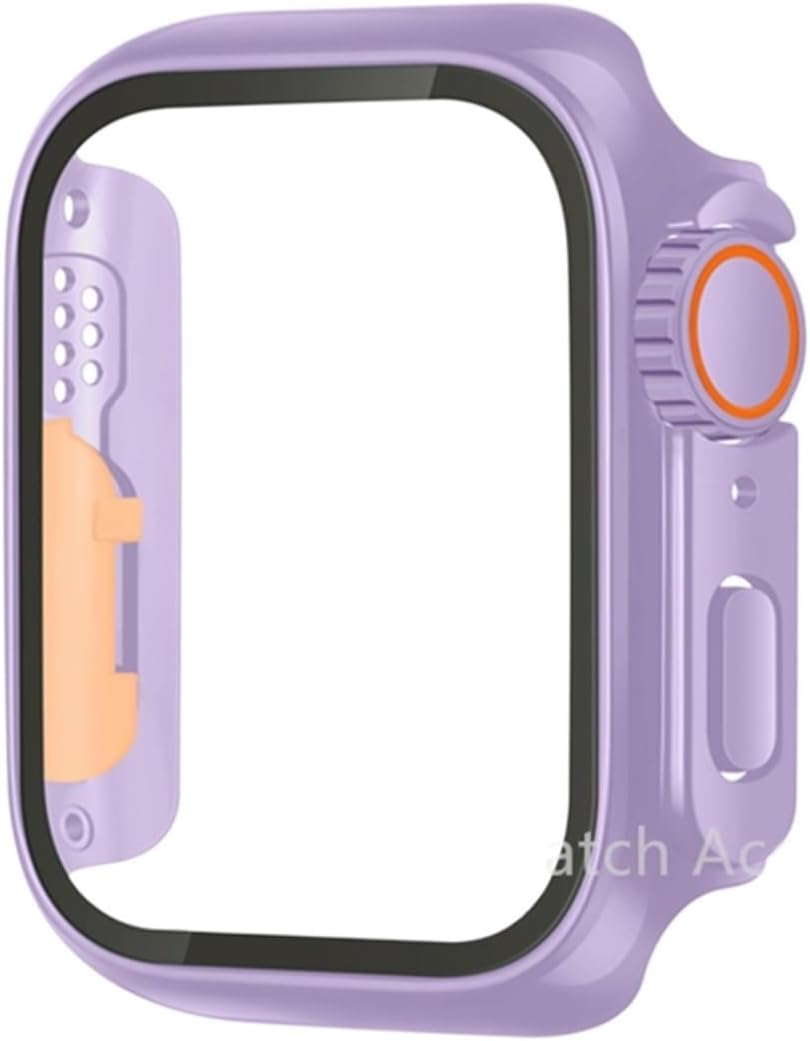 Funda de cristal para Apple Watch de 1.73, 1.77, 1.61, 1.57, 1.57, 1.65 y 1.49 pulgadas, protector de pantalla Ultra Bumper iWatch Series 8, 7, SE,