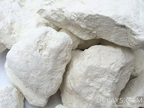 Arcilla comestible blanca, suciedad blanca, trozos (grumos) naturales para comer (alimento), 1 lb (450 g)