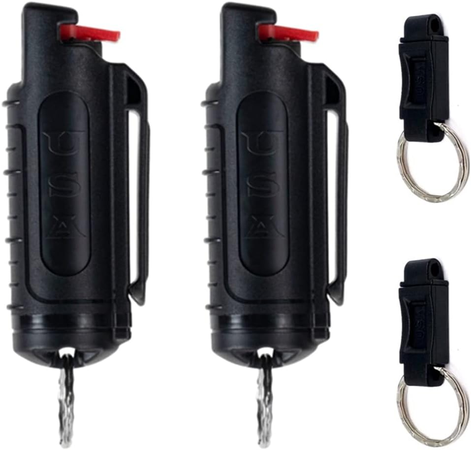 Police MAGNUM Llavero de pimienta en spray para defensa personal – estuches moldeados por inyección