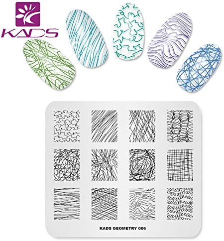 KADS 5 unidsset plantilla de uñas arte plantilla decoración herramienta geometría diseñador estilo imagen placa