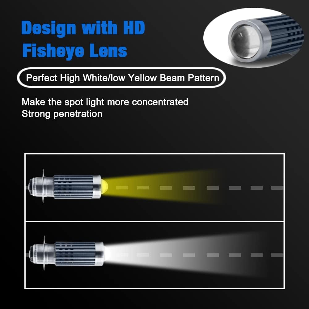 YSY 1 unids 10000Lm H4 LED Moto HB2 9003 HS1 Bombillas LED para faros delanteros de motocicleta, lente CSP blanco amarillo Hi Lo lámpara Accesorios
