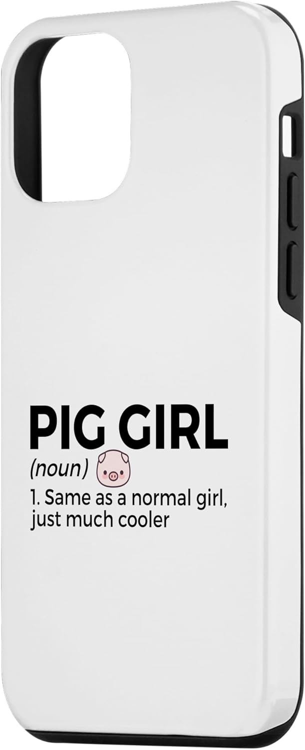 Carcasa divertida para iPhone 12 Mini Pig Girl Definition Pig Lover