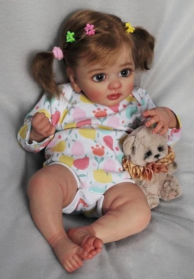 Muñecas de bebé Reborn de 17 pulgadas, muñecas de bebé recién nacido, cuerpo ponderado de silicona, ropa y biberones, regalo para niños a partir de