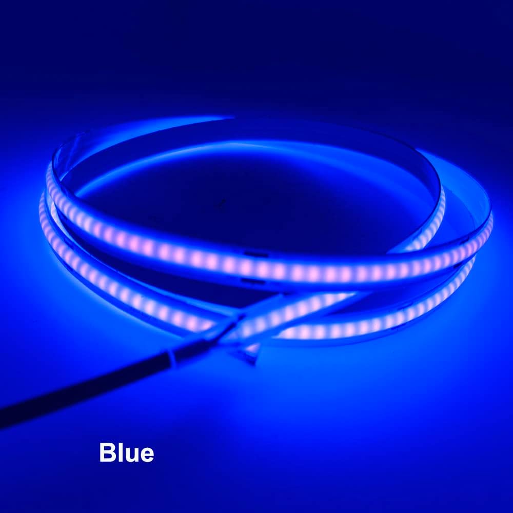 Tira de luces LED COB de 3.28 pies, 3.3 ft, 320 LED, alimentada por USB, tira de luz de alta densidad de alta densidad, cinta autoadhesiva para