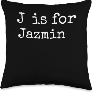 Personalized J is for Jazmin Name Student Kindergarten Girl Throw Pillow, 16×16, Multicolor Personalized J is for Jazmin Name Student Kindergarten Girl Throw Pillow, 16×16, Multicolor