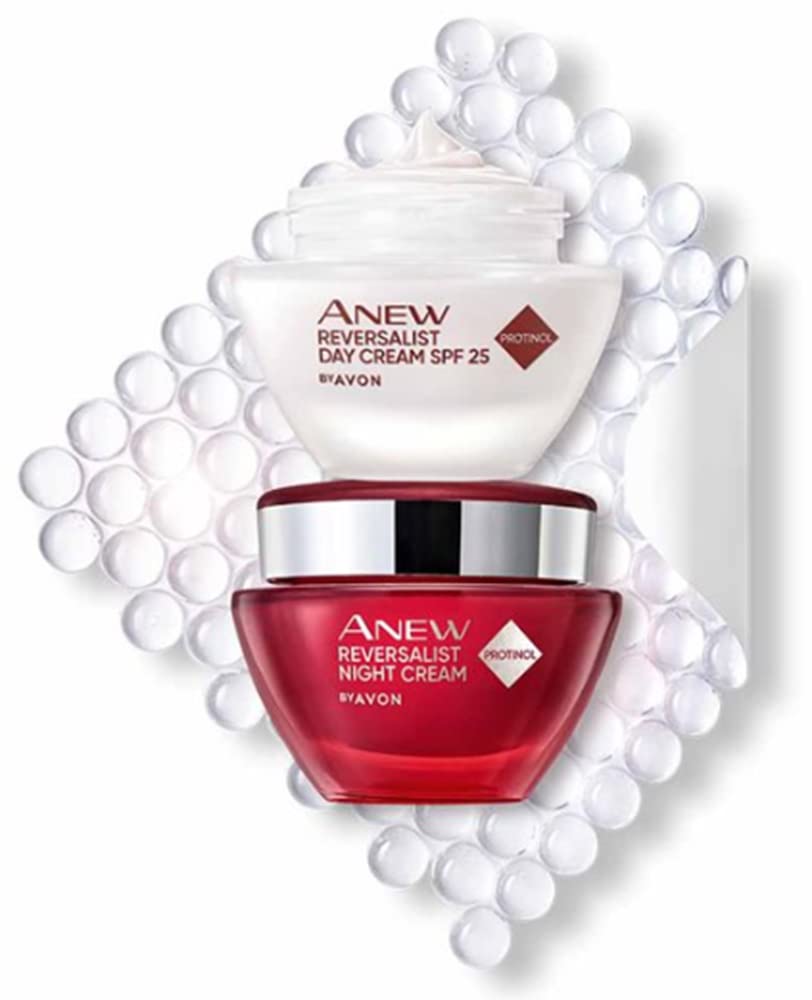 Avon Anew Reversalist Crema de Día SPF 25 1.7 fl oz y Anew Reversalist Crema de Noche 1.7 fl oz con protinol 1.7 fl oz