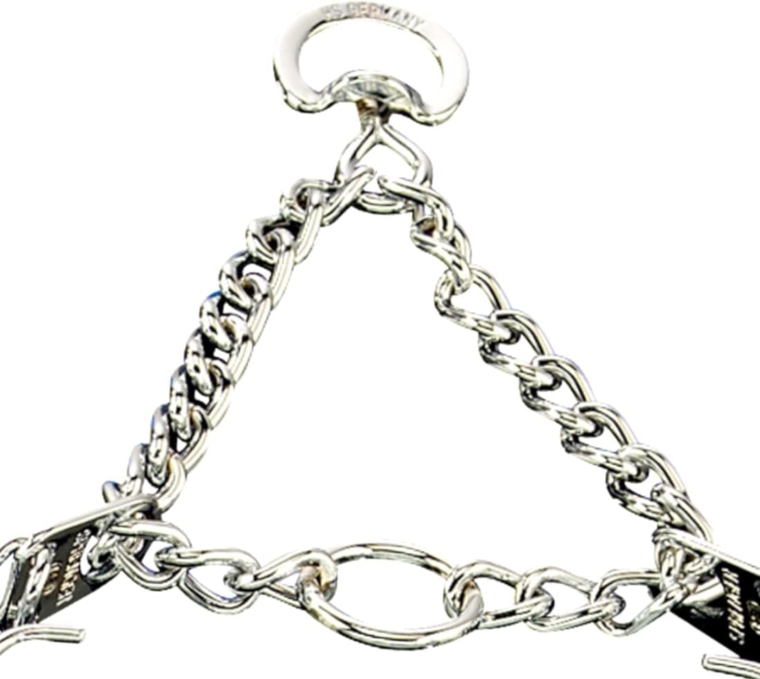 Herm Sprenger – Collar de punta de 25 pulgadas de largo para cuellos de hasta 22 pulgadas, acero cromado